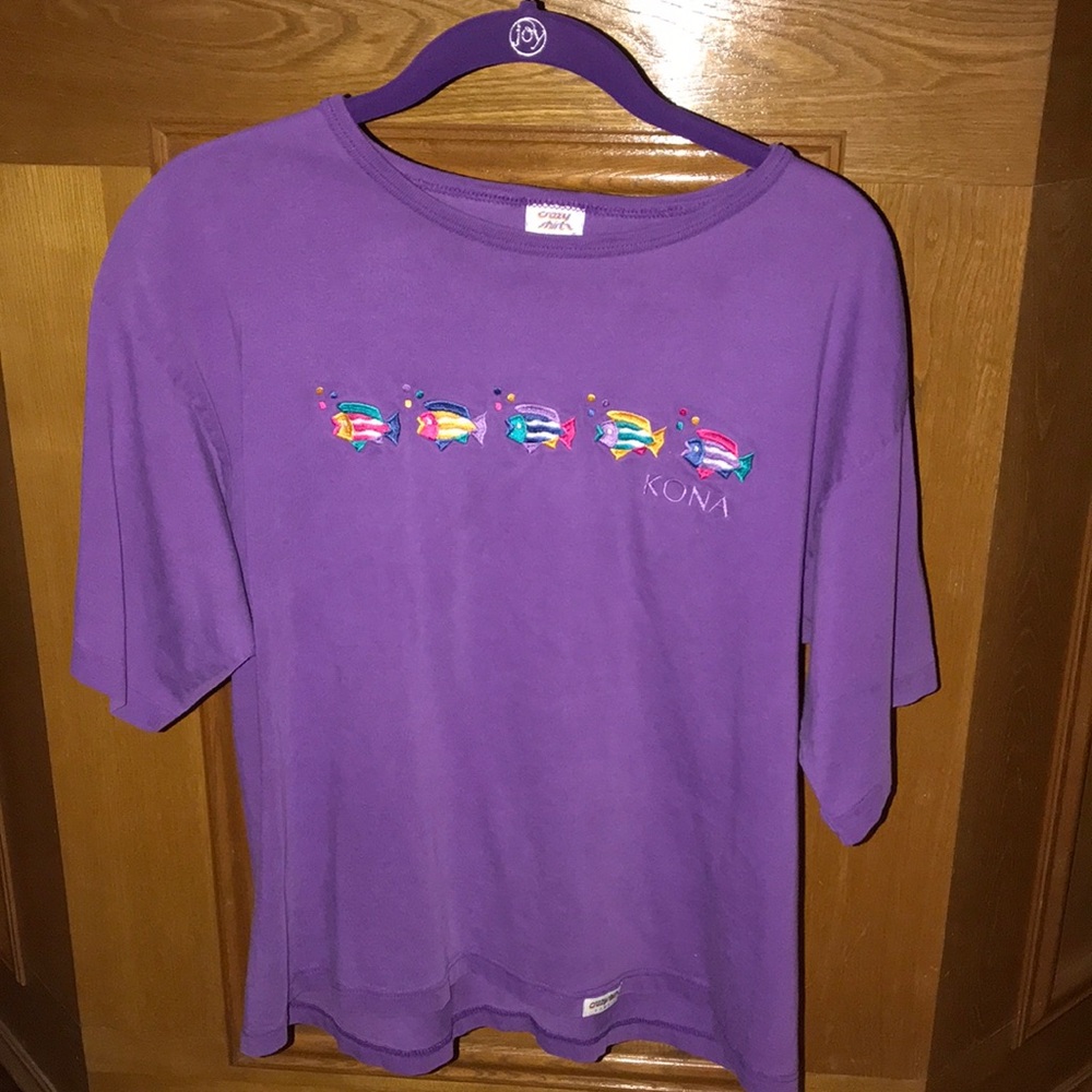 Women’s Purple Kona Hawaii Short Sleeve T-Shirt by Crazy Shirt Hawaii - One Size